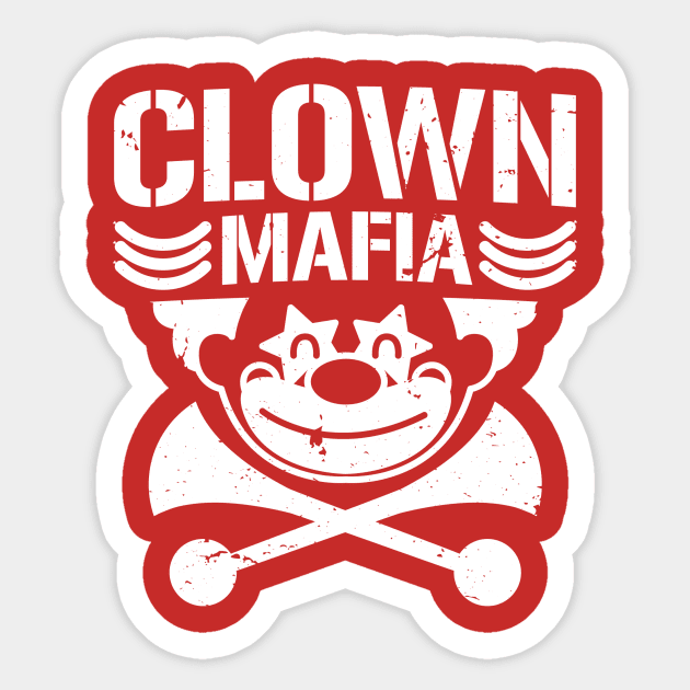 Clown Mafia (white) Sticker by JMDCO